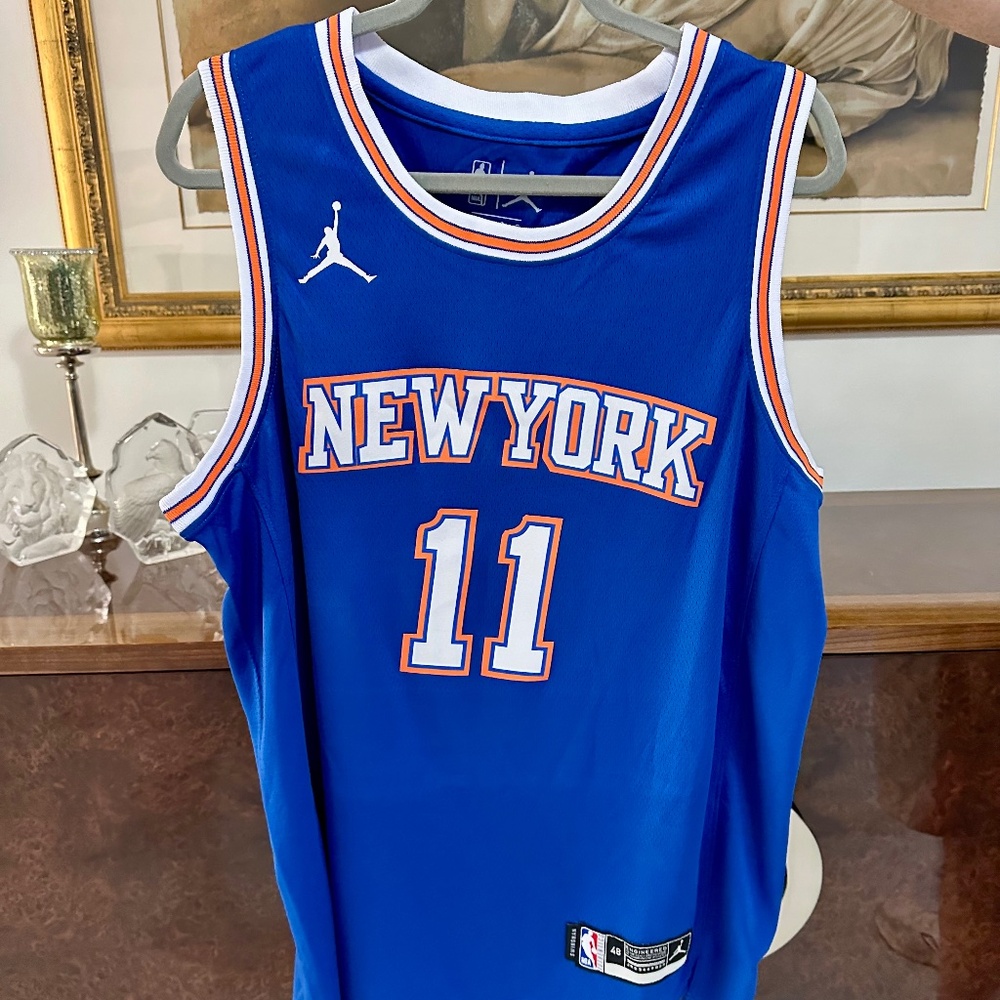 New York Knicks Jordan Brand Blue Jalen Brunson Jersey Statement Edition